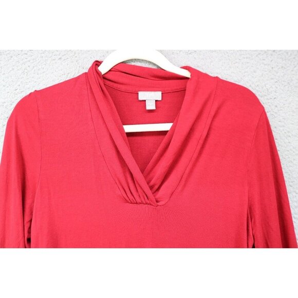 J.Jill Wearever Long Sleeve Red Tunic Top-Size Medium-Business - Picture 2 of 7